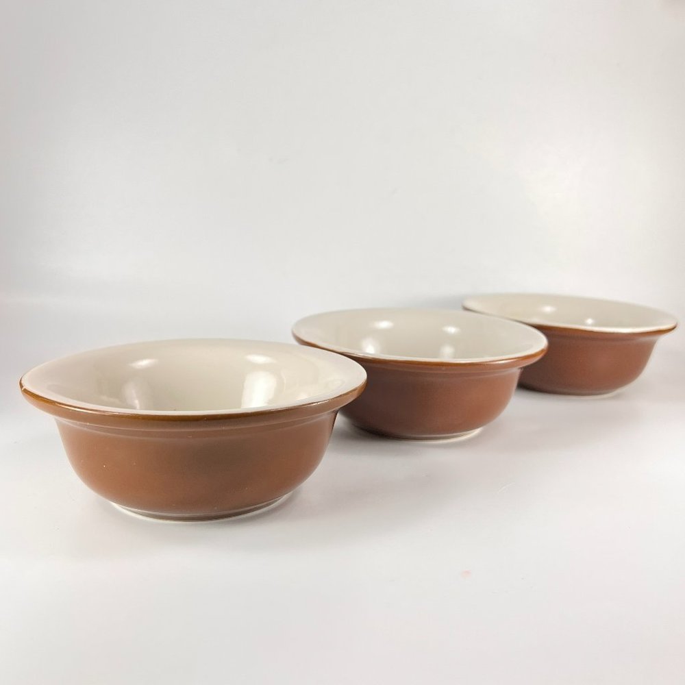 Vtg Hall China USA Ceramic Restaurant Ware Dessert Bowl 391 Lot of 3 - Picture 2 of 9